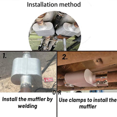Floshine universal mufflers noise-damping design reduces interior resonance and unwanted sounds.