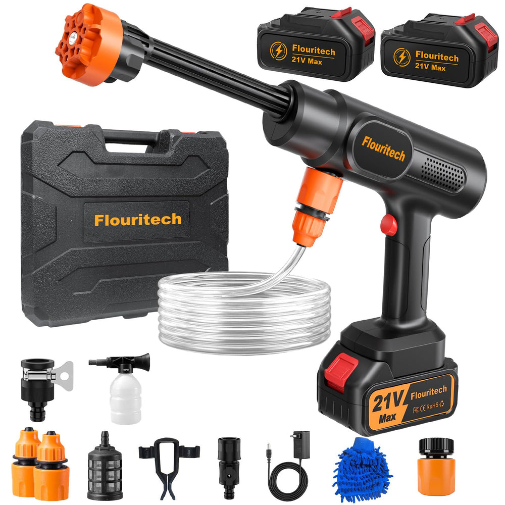 Flouritech cordless washer unit for on-the-go car and patio cleaning