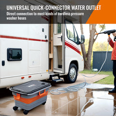 FlowMangol Glide CB-55 collapsible design saves space when stored.