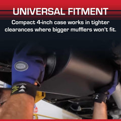 Compact main case fits tighter spaces for Flowmaster 44.