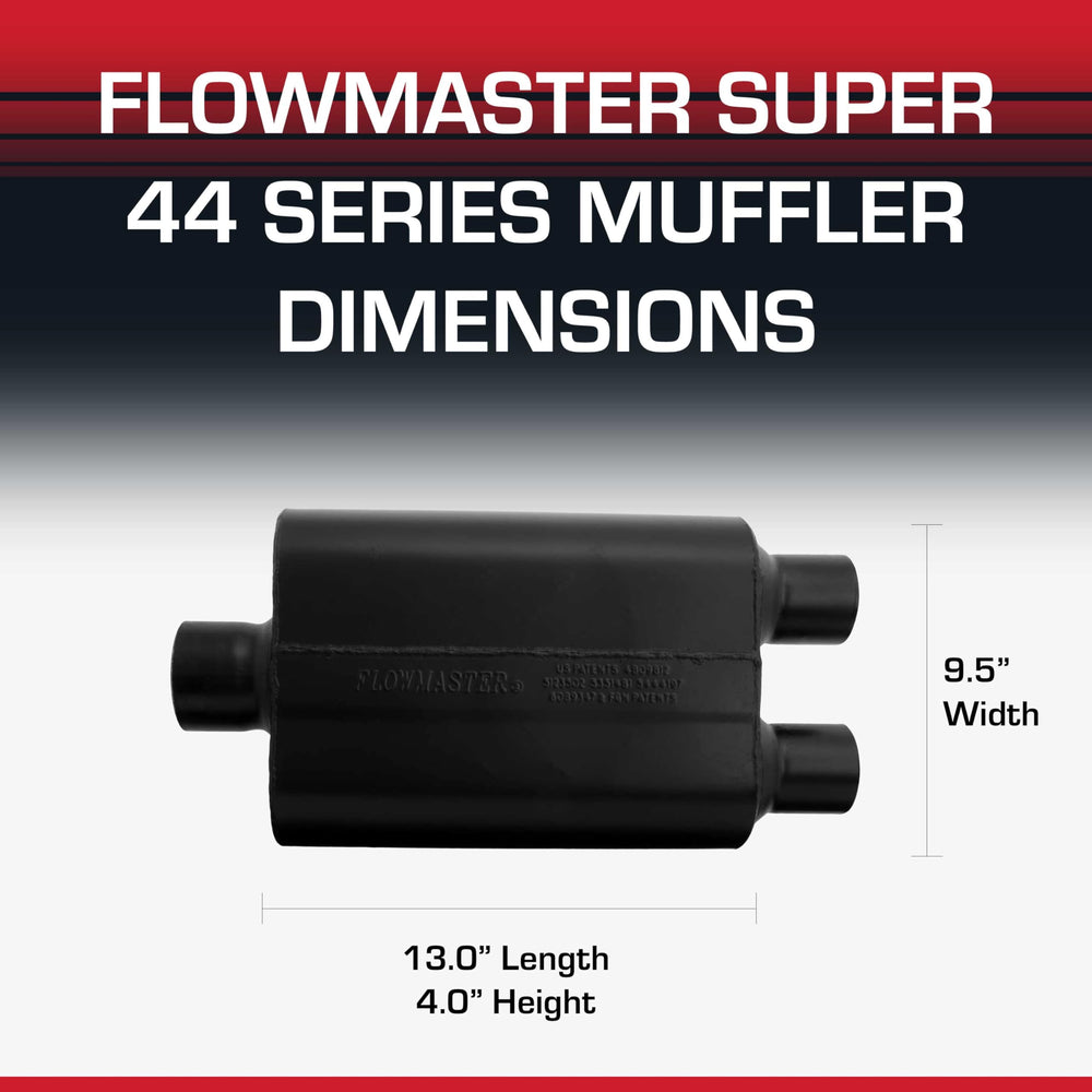 Flowmaster 44 improves exhaust flow and potential throttle response on road drives.