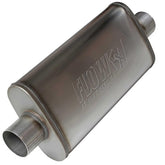 Flowmaster Flow FX muffler exterior view shows stainless steel construction for durability
