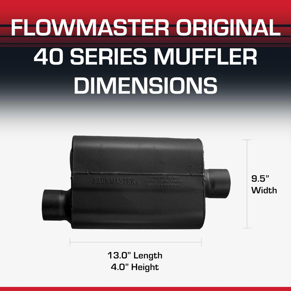 Flowmaster for muscle cars and street rods offers an aggressive yet controlled sound.