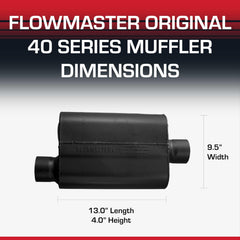 Flowmaster for muscle cars and street rods offers an aggressive yet controlled sound.