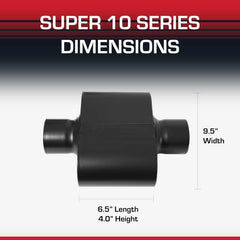 Flowmaster Super 10 Series ideal for drag car exhaust upgrades.