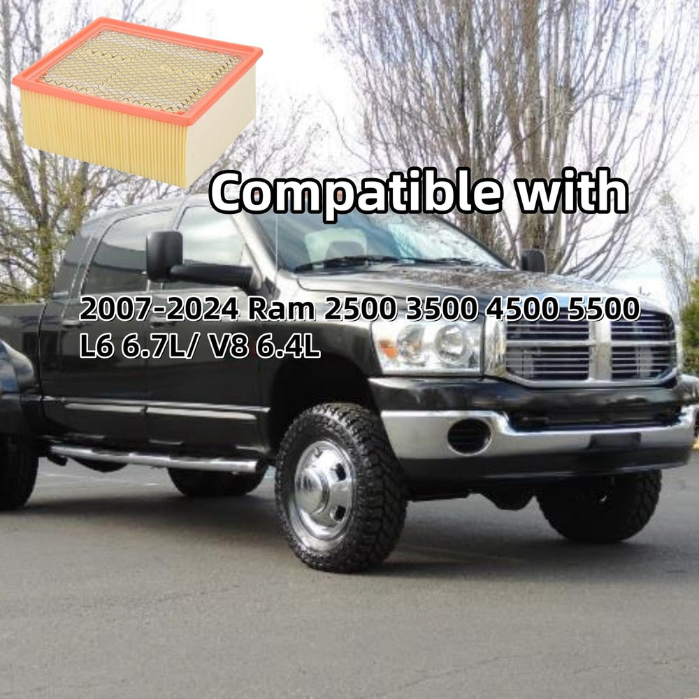 FLTRUCKTOP RAM 2500 under-hood view shows easy-fit diesel compatibility.