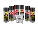 Fluid Film Black six-aerosol cans provide comprehensive corrosion protection and lubrication.