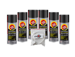 Fluid Film Black six-aerosol cans provide comprehensive corrosion protection and lubrication.