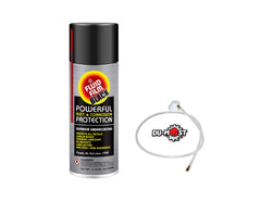 Fluid Film Black 24-inch extension hose reaching tight spaces for even application.