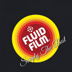 Fluid Film Black undercoating for automotive protection against rust and salt exposure.