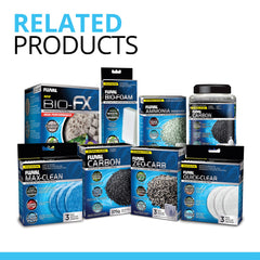 Packaging shows 2-pack Fluval carbon foam media replacement.