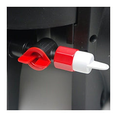Close-up of Fluval purge valve showing reliable seal and simple operation.