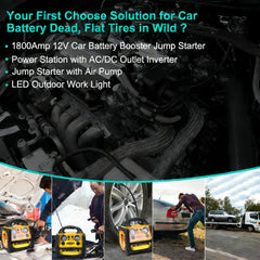 FlyAuto 12V/110V sockets support charging multiple devices.
