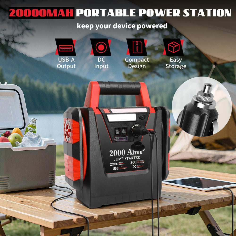 FlyAuto 20000mAh power bank charges USB devices on the go
