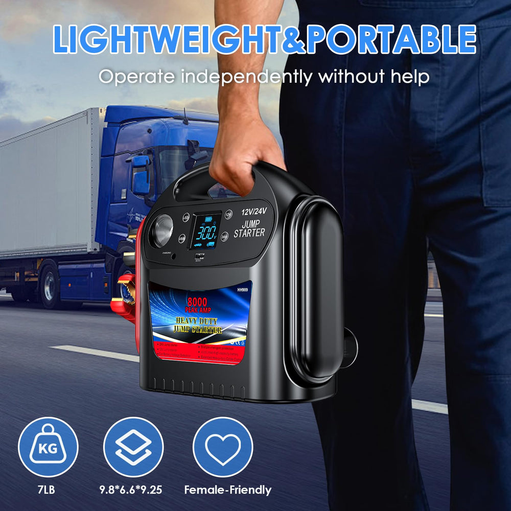 FlyAuto 8000A 12V/24V modes support diverse vehicle setups.