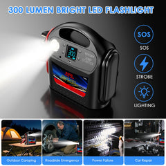 FlyAuto 8000A USB charging port powers phones and tablets on the go.