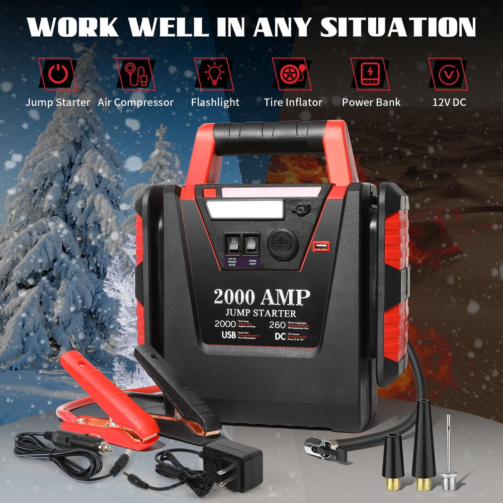 FlyAuto included smart jumper cables and accessories for quick setup