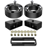 FLYCLE 3-front-2-rear leveling kit assembly view highlights quick lift without cutting