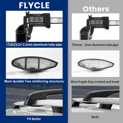 FLYCLE crossbars with locking system secured on Crosstrek against theft