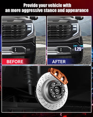 Flycle brake clearance with spacers for wider tire options