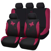 Flying Banner Butterfly burgundy lace front-seat cover adds style and protection