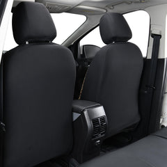 Universal fit demonstration with Flying Banner Butterfly seat covers on common low bucket seats