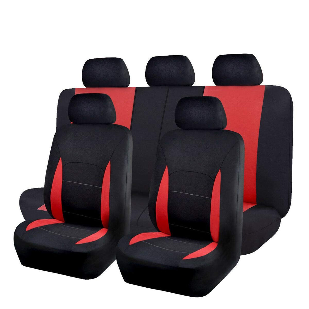 Flying Banner front seat covers installed protect driver and passenger seats