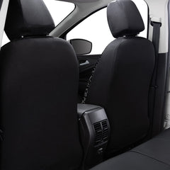 Flying Banner driver-airbag-compatible seat cover in leopard gray supports safety-friendly protection