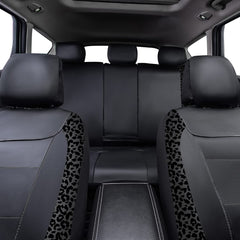 Flying Banner easy-clean leopard gray cover wipes down quickly after spills
