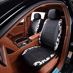 Flying Banner front seat cover with carbon fiber look enhances interior style