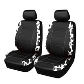 Flying Banner front seat cover in waterproof faux leather black protects upholstery