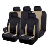 Flying Banner beige tan front seats covers protect upholstery while refreshing look