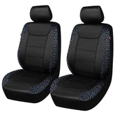 Flying Banner leopard gray velvet car seat cover protects seats while adding style.