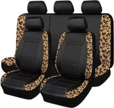 Flying Banner Leopard Velvet Front Seat Cover adds luxury protection for your cabin