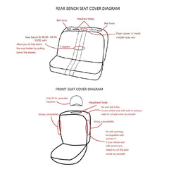Flying Banner machine-washable seat covers simplify cleaning after spills.