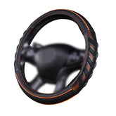 Flying Banner orange-black steering-wheel cover with universal fit and sporty look