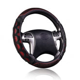 Flying Banner steering wheel cover with 3D honeycomb texture for better grip.