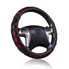 Flying Banner steering wheel cover with 3D honeycomb texture for better grip.