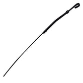 Flylin oil dipstick for Chevy SBC 265-400 shows precise fit in the dipstick tube