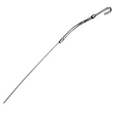 Flylin oil dipstick for Chevy small block 265-400 in silver, precise fit for classic engines.