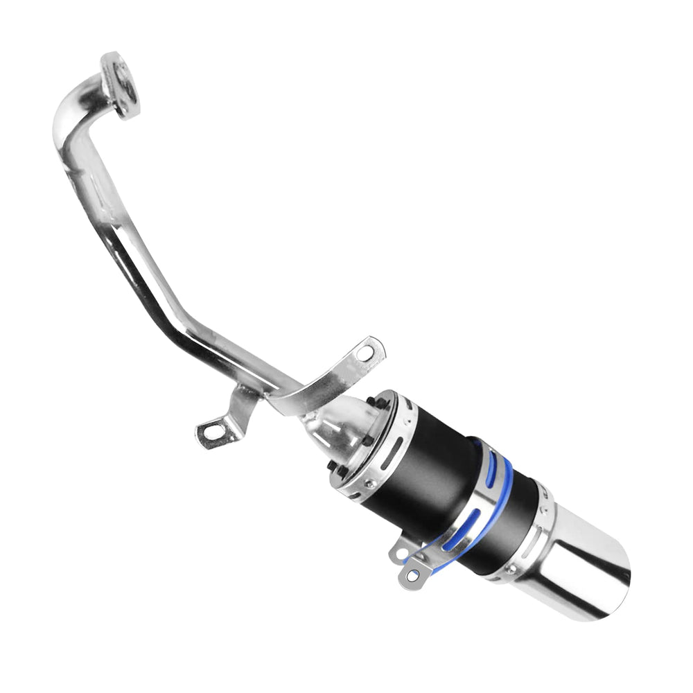 FLYPIG Gy6 shorty muffler black for a sportier look and compact routing.