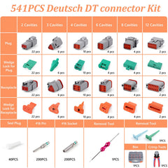 Flytuo Deutsch 3-pin DT connectors kit in rugged case for secure multi-circuit builds