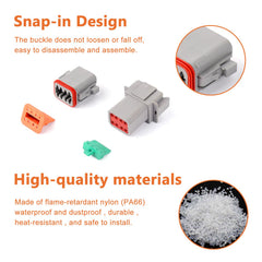 Flytuo Deutsch 4-pin DT set designed for high-integrity connections in harsh environments