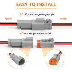 Flytuo DT 2-pin grey IP67 seal demonstrates rugged waterproof protection.
