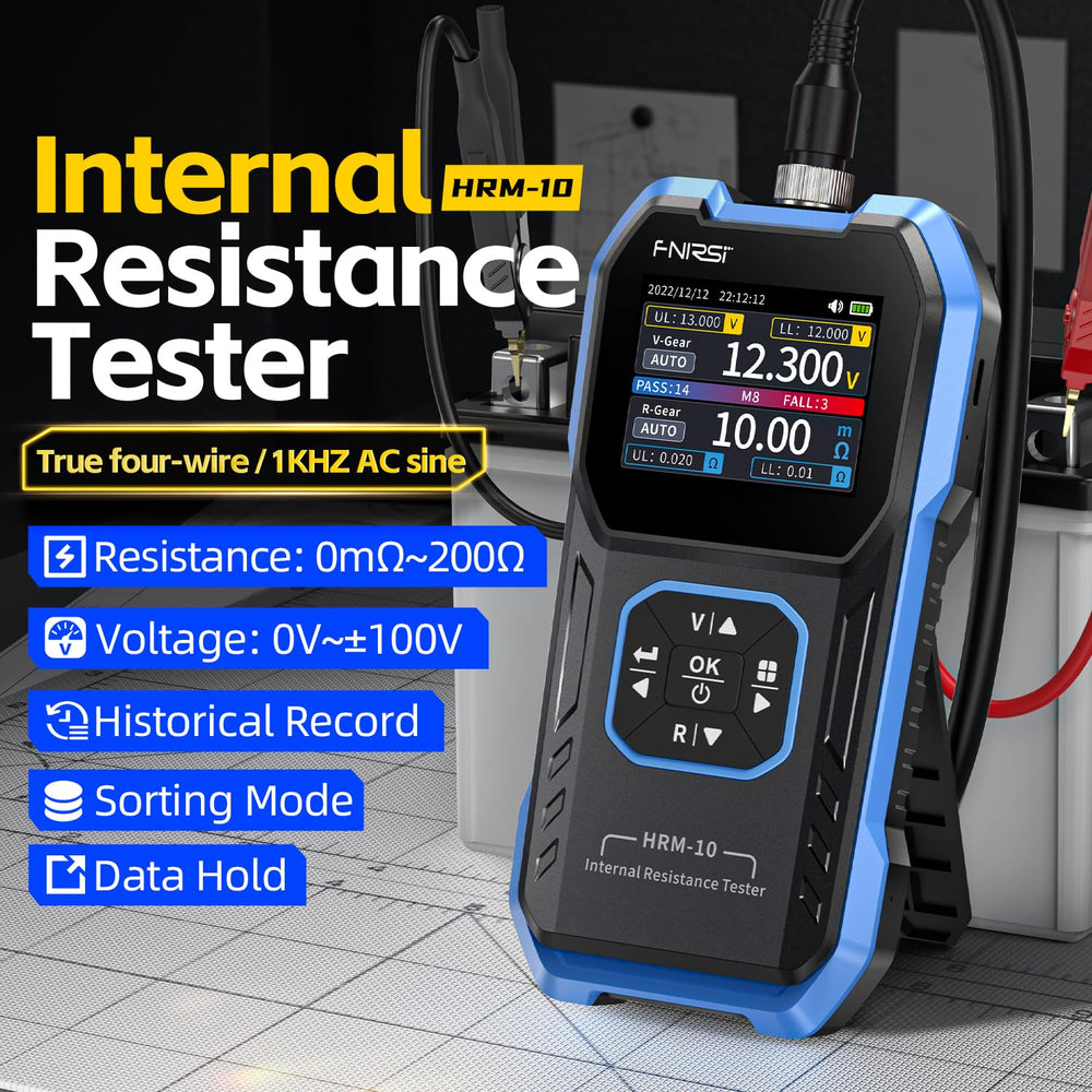 FNIRSI HRM-10 bright TFT color display shows test results clearly