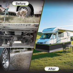 Compact design lets you store the skirt in the trunk after trips.