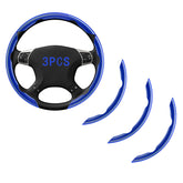FOAN steering wheel cover with carbon-fiber texture enhances grip and style.