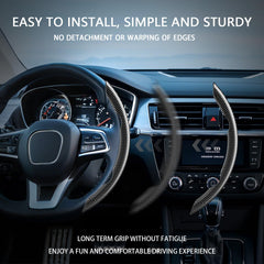 FOAN blue cover protects the steering wheel from scratches and stains.