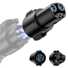 FOCSPROD J1772 to Tesla adapter in use for home charging convenience.