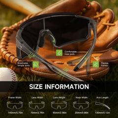 Foliful lightweight sports sunglasses provide long-ride comfort